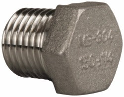 MERIT BRASS Merit Brass K417H-04 Hex Plug 1/4 in 304 Ss Mnpt 150 Psi