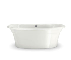 MAAX 105744-000-001 Ella Sleek 66 x 36 in. Soaker Freestanding Bathtub with Center Drain in White