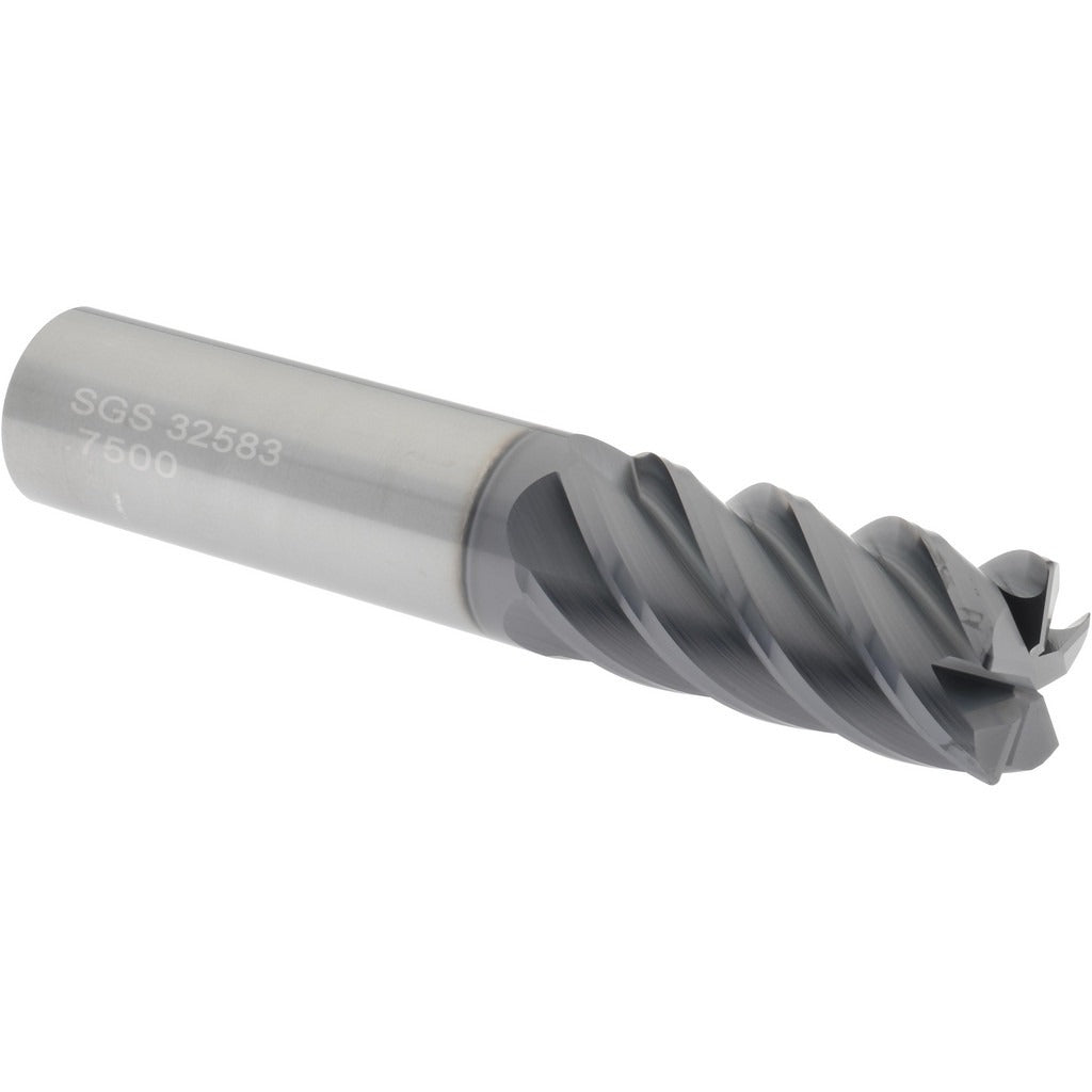 KYOCERA SGS PRECISION TOOLS Sgs 32583 Corner Radius End Mill 0.75in 5 Flute Altin