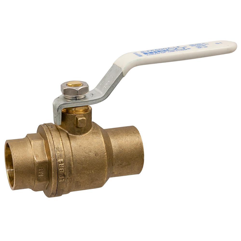 NIBCO NJ998X8 S-FP-600A-LF 3/4 in Forged Copper Alloy Full Port Female Solder 600# Ball Valve