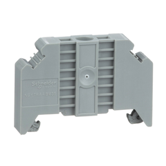 Schneider Electric NSYTRAABV35 Square D 0.37 Inch Clip-On 35 mm Din Rail Terminal Block End Bracket