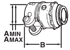 Steel Electric Products C39Z 1-1/2 Inch Die-Cast Zinc 90 Degrees Squeeze Flexible Conduit Connector