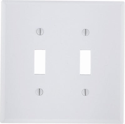 LEVITON Leviton Mfg Co 001-88009-000 White 2-toggle Wall Plate