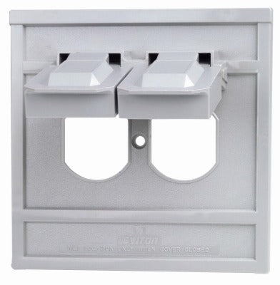 LEVITON Leviton Mfg Co 000-04986-0GY Weatherproof Outlet Cover