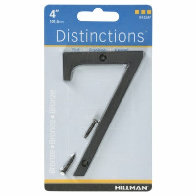 HILLMAN Hillman Fasteners 843247 Flush Mount House Number 7 Bronze