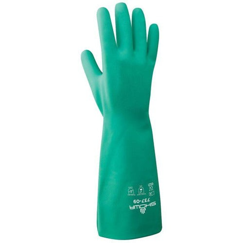 SHOWA Showa 737-08 Unsupported Nitrile Glove (Size 8, 15 in)