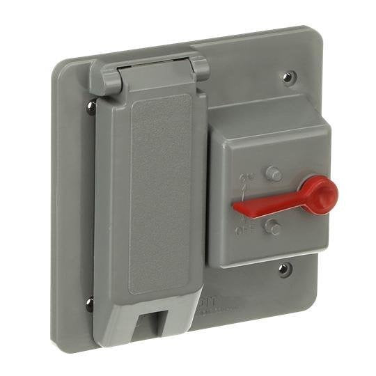 ABB Abb E9G2DSN Weatherproof Cover 2-gang Vertical Mount