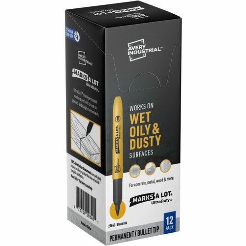 AVERY Avery AVE29840 Permanent Industrial Marker 1mm Bullet Tip 12PK
