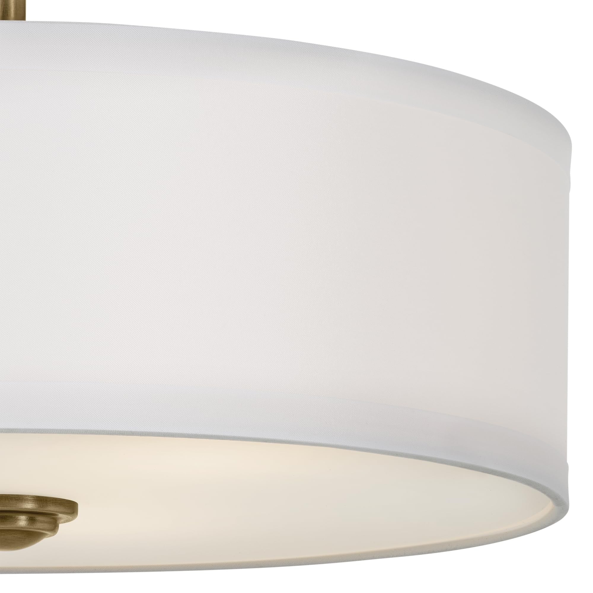 KICHLER Kichler 43675NBR Semi-flush Mount Light 3-light Natural Brass