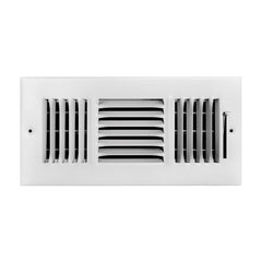 T A Industries Inc 103M10X06 Ceiling Register, 3-Way Stamped, 10 in x 6 in, Steel, White