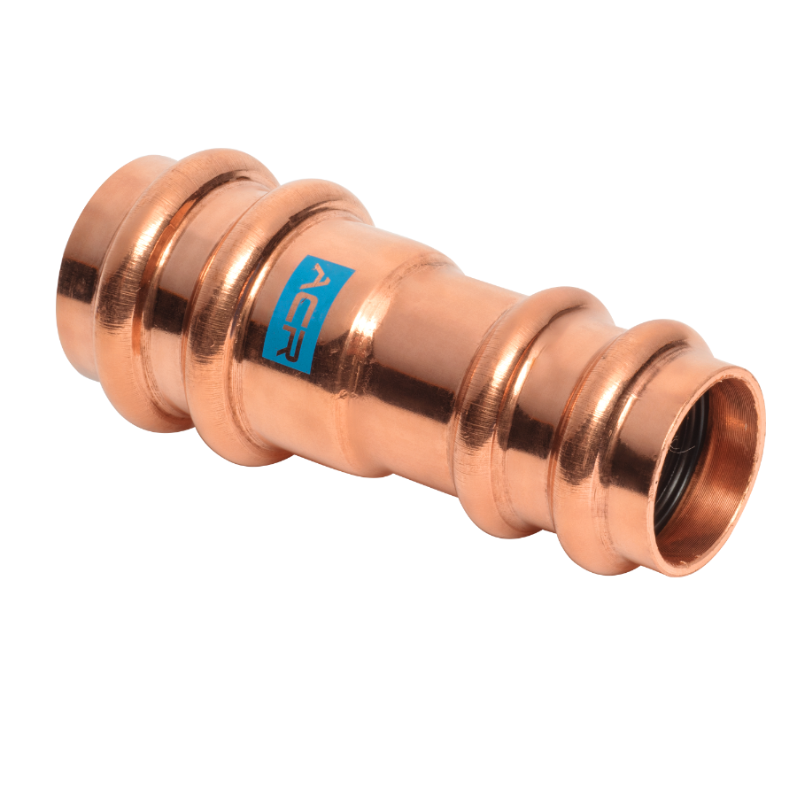 Mueller RP01025 ACR Press Copper Reducing Coupling 5/8 X 3/8 O.D. P x P