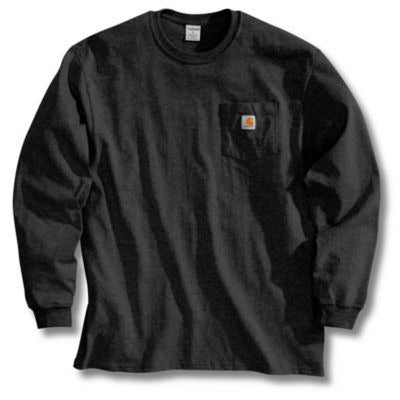 CARHARTT Carhartt Inc K126-BLK-2XL-TLL Long Sleeve Pocket T-shirt