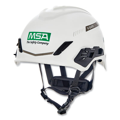 MSA 10194783 V-Gard H1 Safety Helmet Fas-Trac III Pivot Ratchet Trivent White