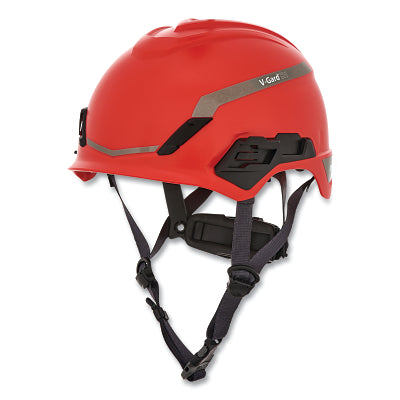 MSA 10194792 V-Gard H1 Safety Helmet Fas-Trac III Pivot Ratchet Red