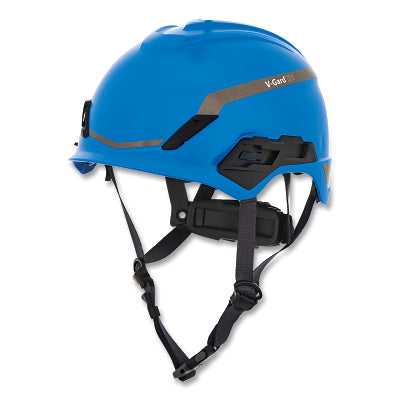 MSA 10194793 V-Gard H1 Safety Helmet Fas-Trac III Pivot Ratchet Novent Blue