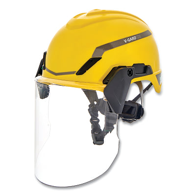 MSA 10194795 V-Gard H1 Safety Helmet Fas-Trac III Pivot Ratchet Yellow