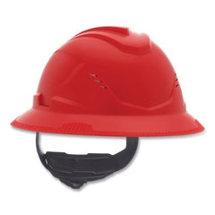 MSA 10215829 V-Gard C1 Hard Hat Fas-Trac III 4 Point Ratchet Vented Red