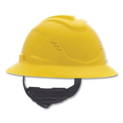 MSA 10215832 V-Gard C1 Hard Hat Fas-Trac III 4 Point Ratchet Vented Yellow