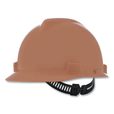 MSA 461180 V-Gard Slotted Hard Hat Cap Staz-On Suspension Tan