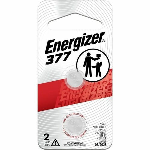 ENERGIZER Eveready EVE377BPZ2 Silver Oxide Battery 1.55V Size 377 2-pack