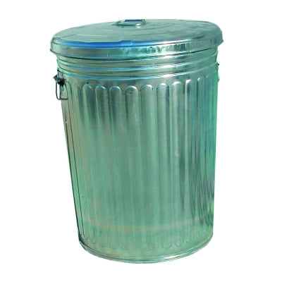 Magnolia Brush TRASH CAN 30GAL Pre-Galvanized Trash Can With Lid, 30 gal, Gray