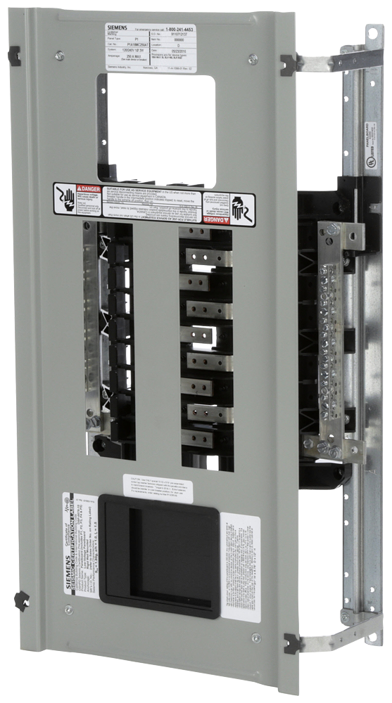 Siemens P1A18MC250AT 120/240 Volt 250 Amp 1-Phase 3-Wire Aluminum Bus Convertible Main Panelboard Interior