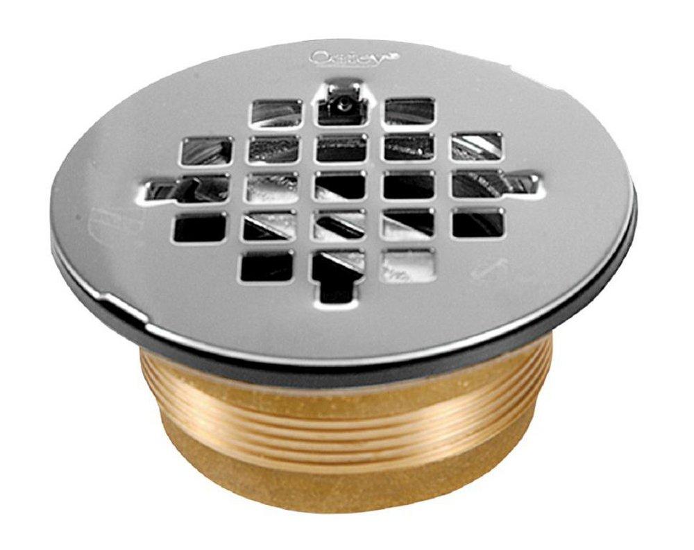 Oatey 42150 No Calk Brass Shower Base Drain with Stainless Steel Strainer 2 Inch