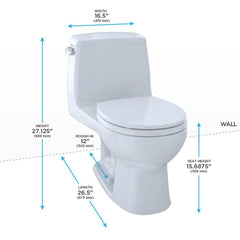 Toto MS853113E#12 Eco UltraMax Round Front One-Piece Toilet Sedona Beige