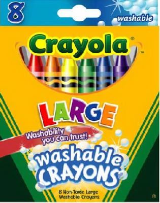 CRAYOLA Crayola Llc 52-3280 Large Washable Crayons 8 Count