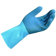 MAPA Professional 301428 Blue-Grip Natural Rubber Gloves Large - Case of 48