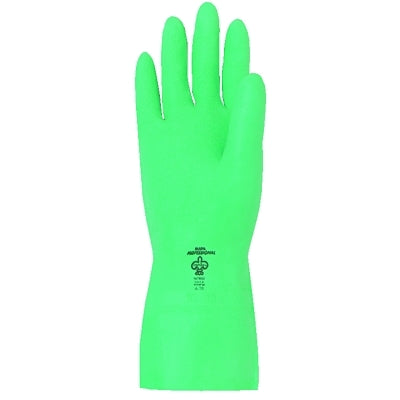 MAPA Professional 483420ZQK StanSolv AF-18 Gloves Flat Cuff Flocked Lined Size 10 Green