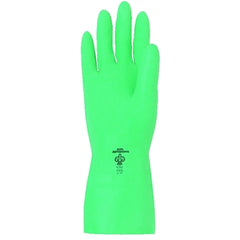 MAPA Professional 483420ZQK StanSolv AF-18 Gloves Flat Cuff Flocked Lined Size 10 Green