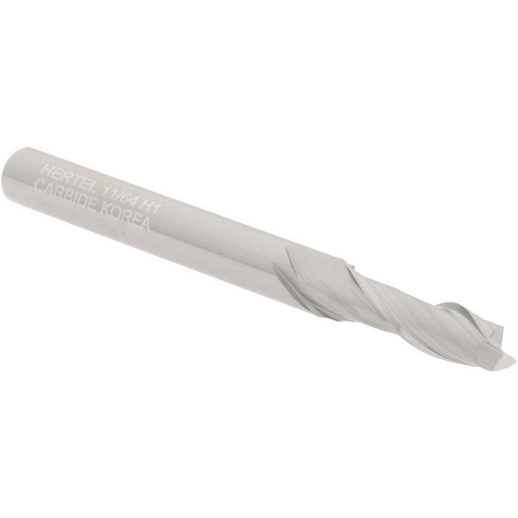 HERTEL Hertel 750147 Square End Mill 11/64 in 2 Flute Carbide