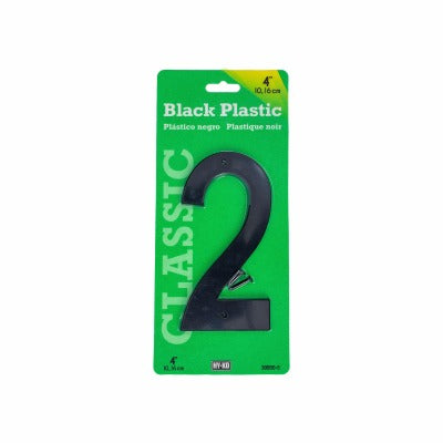 HY-KO Hy-ko Prod Co A31402 Plastic House Number 4 Inch Black 5 Pack
