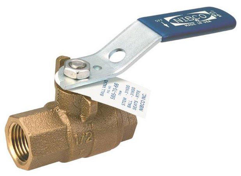 Nibco NL951HC T-585-70-66 1-1/2 in. Bronze Full Port FNPT 600# Ball Valve