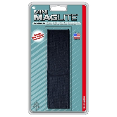 MAG-LITE AM2A056 Holster Full Flap For Use With 2-AA Flashlights Black Nylon