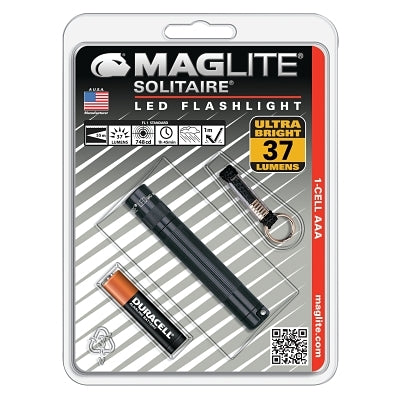 MAG-Lite SJ3A016 Solitaire LED AAA Flashlight, 47 Lumens, Black