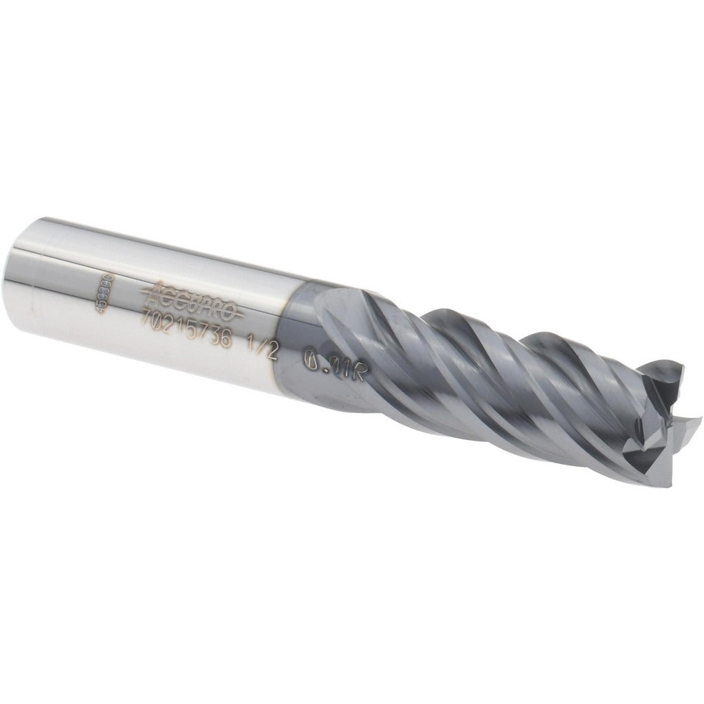 ACCUPRO Accupro 12180501 Corner Radius End Mill 0.5in 4 Flute