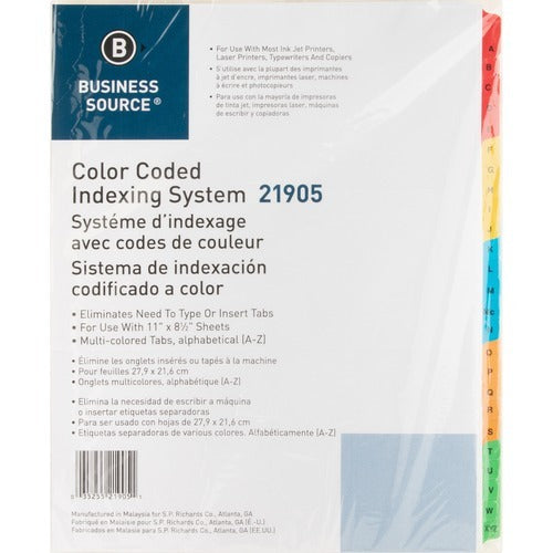 BUSINESS SOURCE Business Source BSN21905 A-z Index Dividers 25 Tab