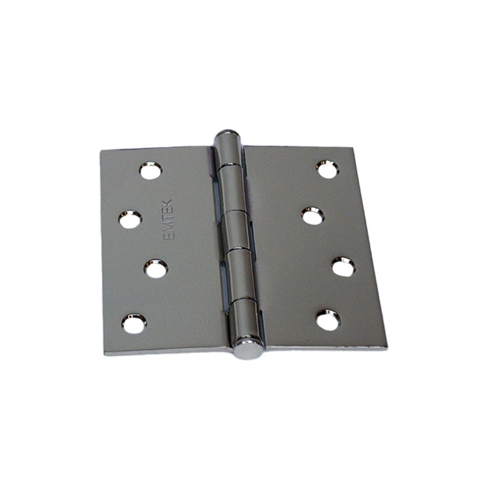 EMTEK Emtek 91014US14 Square Steel Hinge Pair 4x4 Polished Nickel