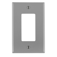 Leviton PJ26-GY Decora Wallplate Midway Size Gray