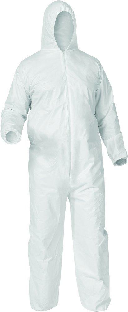 KleenGuard 38938 A35 Mircoporous Coveralls with Elastic Wrists, Ankles, Hood LG Case of 25