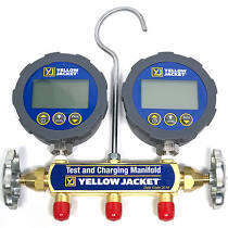 Yellow Jacket 46060 Series 41 Digital Manifold 2-Port Refrigerant Manifold Digital 3-1/8 Gauge No Hoses