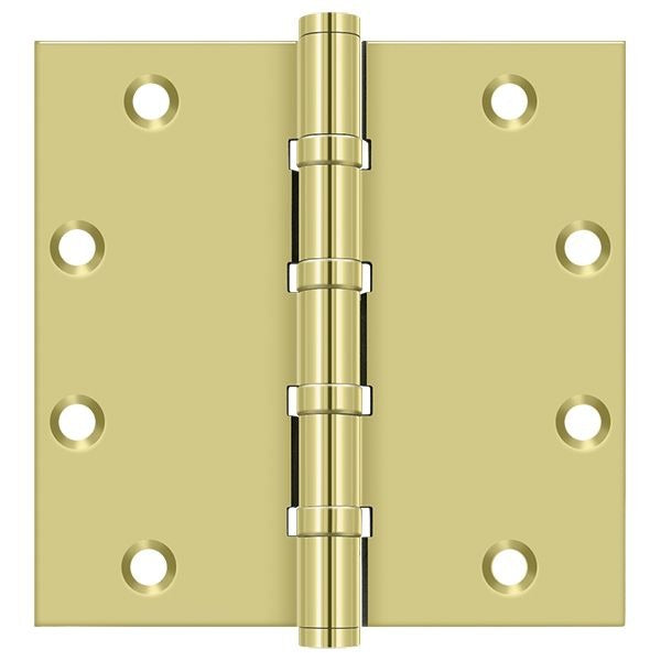 DELTANA Deltana DSB55B3 5x5 Square Ball Bearing Hinge Bright Brass