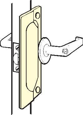 DON-JO Don-jo LP207SL Latch Protector Outswing Door Silver Plated