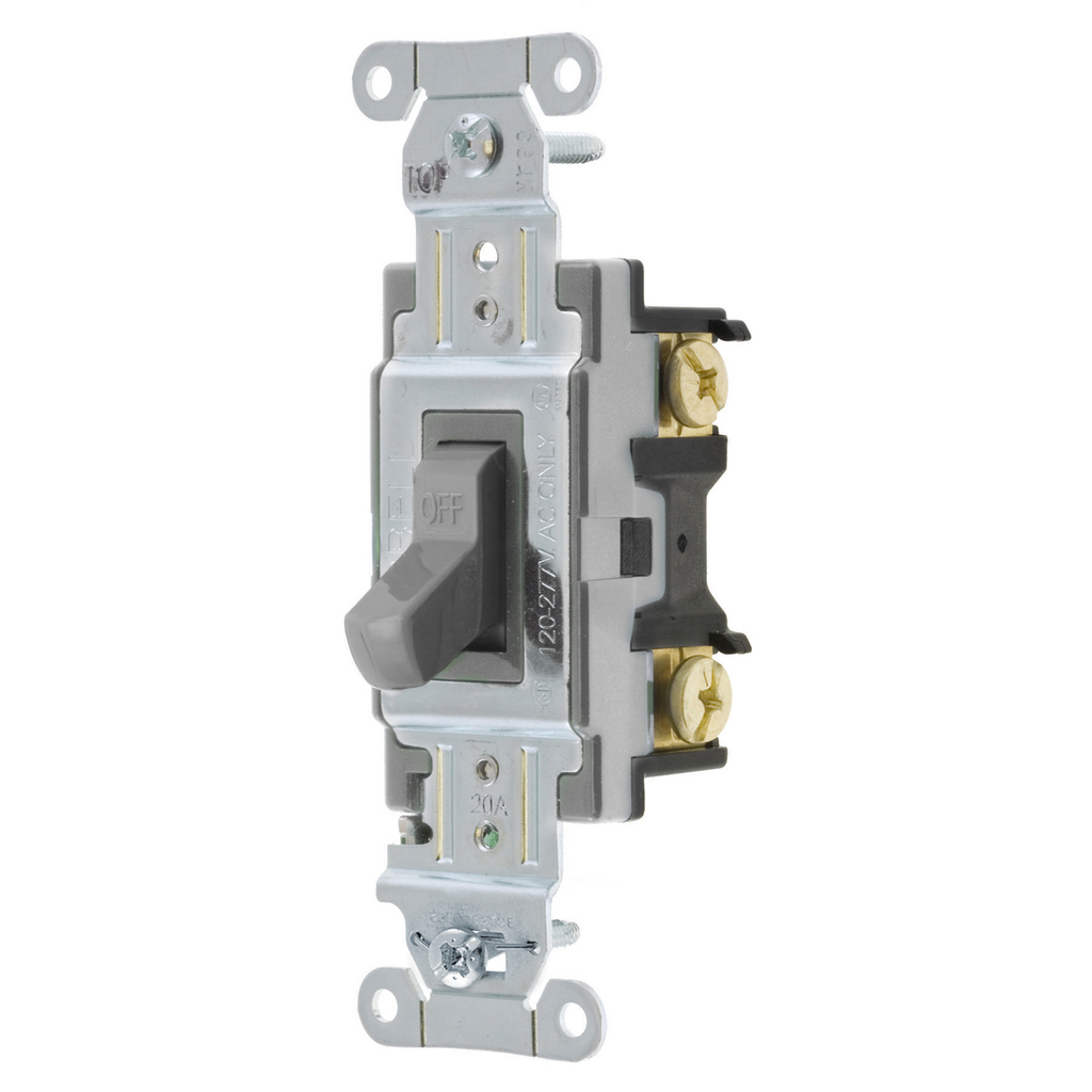 Hubbell Wiring Device-Kellems CS120GY Toggle Switch 20A 120/277V Commercial Grade