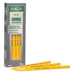 Dixon Ticonderoga 73 Phano China Marker Yellow 1/2 in Tip Dozen