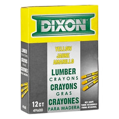 Dixon Ticonderoga 49600 Lumber Crayon 1/2 in dia x 4-1/2 in L Yellow