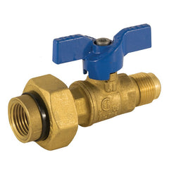 Jomar 101-513DU Ball Valve T-204DU Brass 1/2 Inch Female Dielectric Union x Flare 600WOG