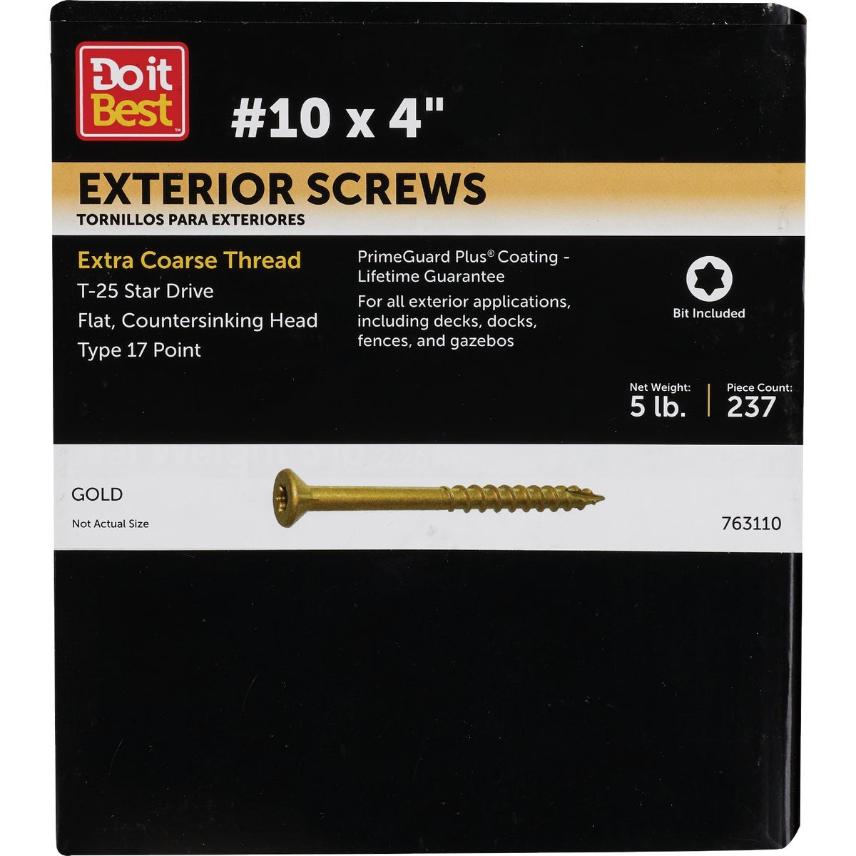 DO IT BEST Do It 763110 Exterior Star Drive Wood Screw 5 Lb